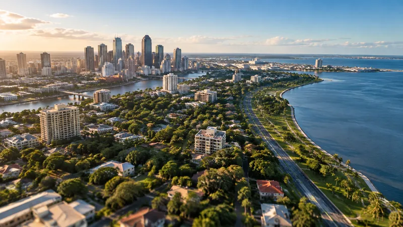 Aerial view of Tampa, FL